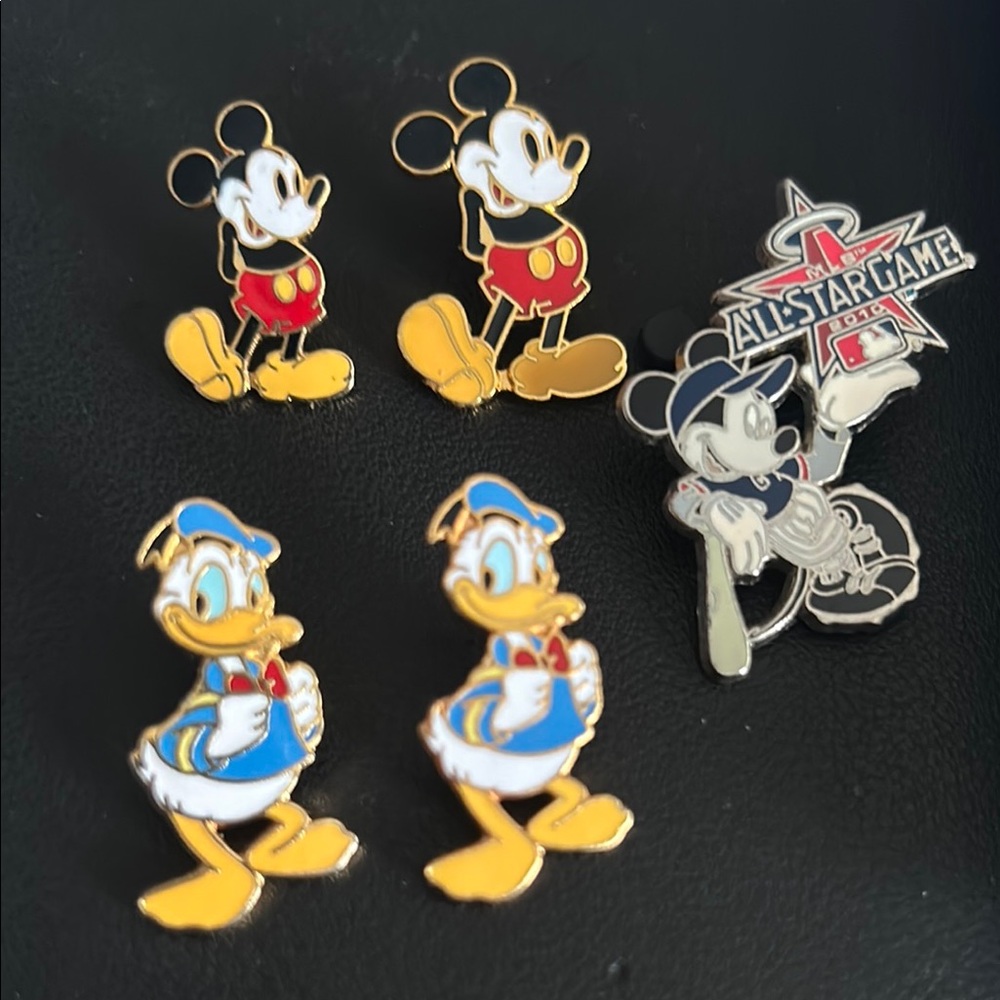 Disney Mickey and Donald Lapel Pins/Tie Tacks